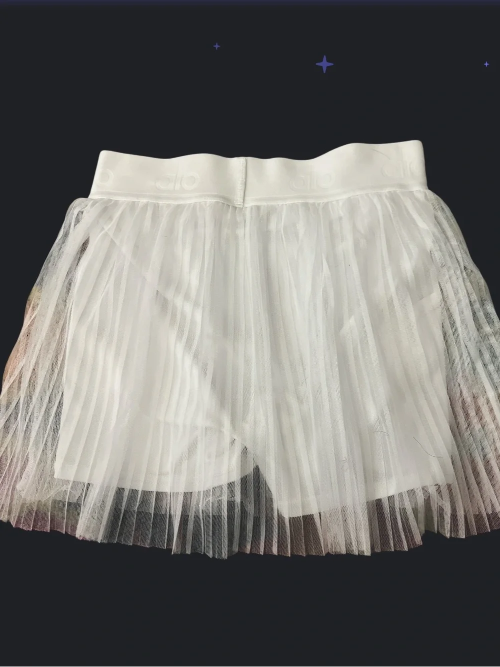 Alo Yoga Flirt White Tulle Mini Skirt Women’s XS